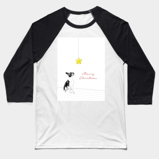 A Boston Terrier Christmas Baseball T-Shirt